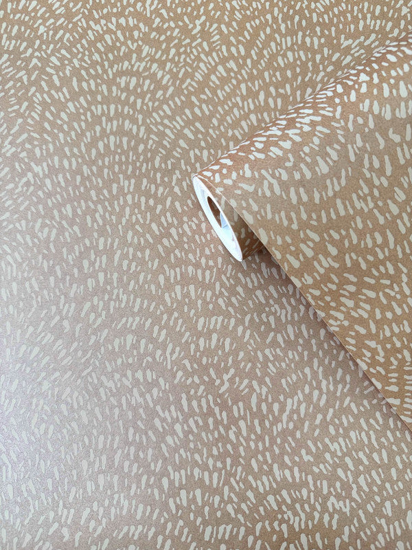 Fan Fleck Wallpaper in Bronze Brown