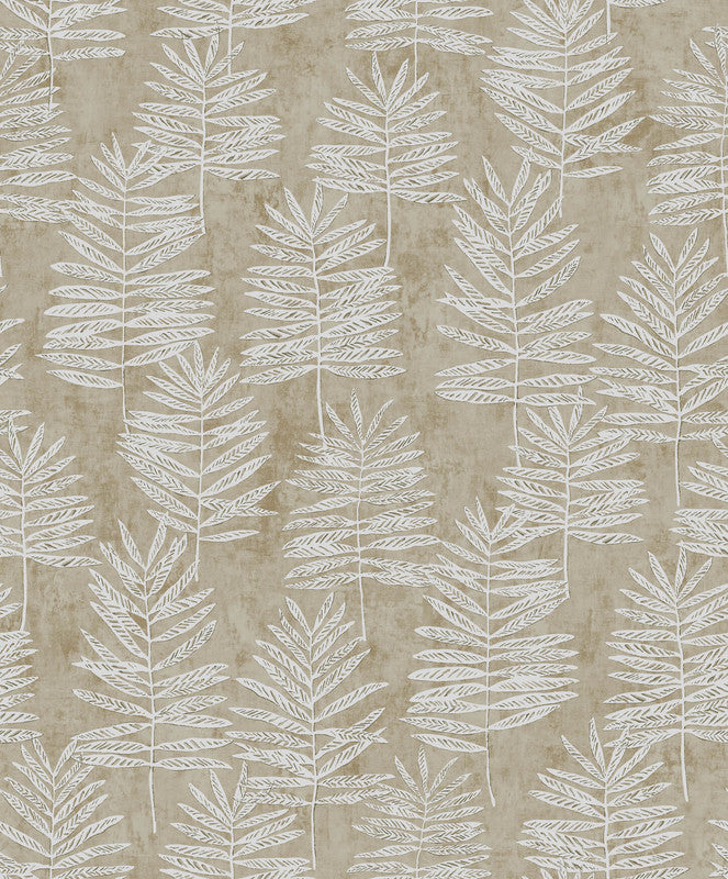 Sample Tumbling Leaf Wallpaper in Silver Grey