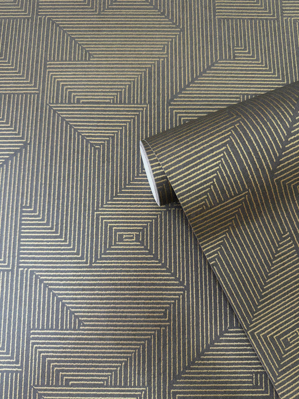 Cleopatra Wallpaper in Blue/Gold