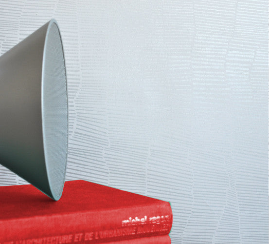 Dune Wallpaper in Silver Clay design by Jill Malek