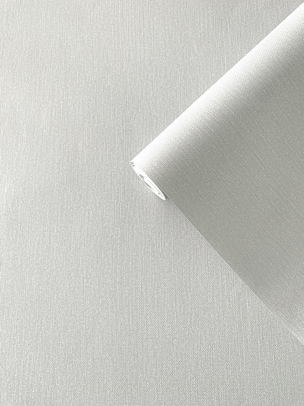Weave Textile Wallpaper in Silver Grey