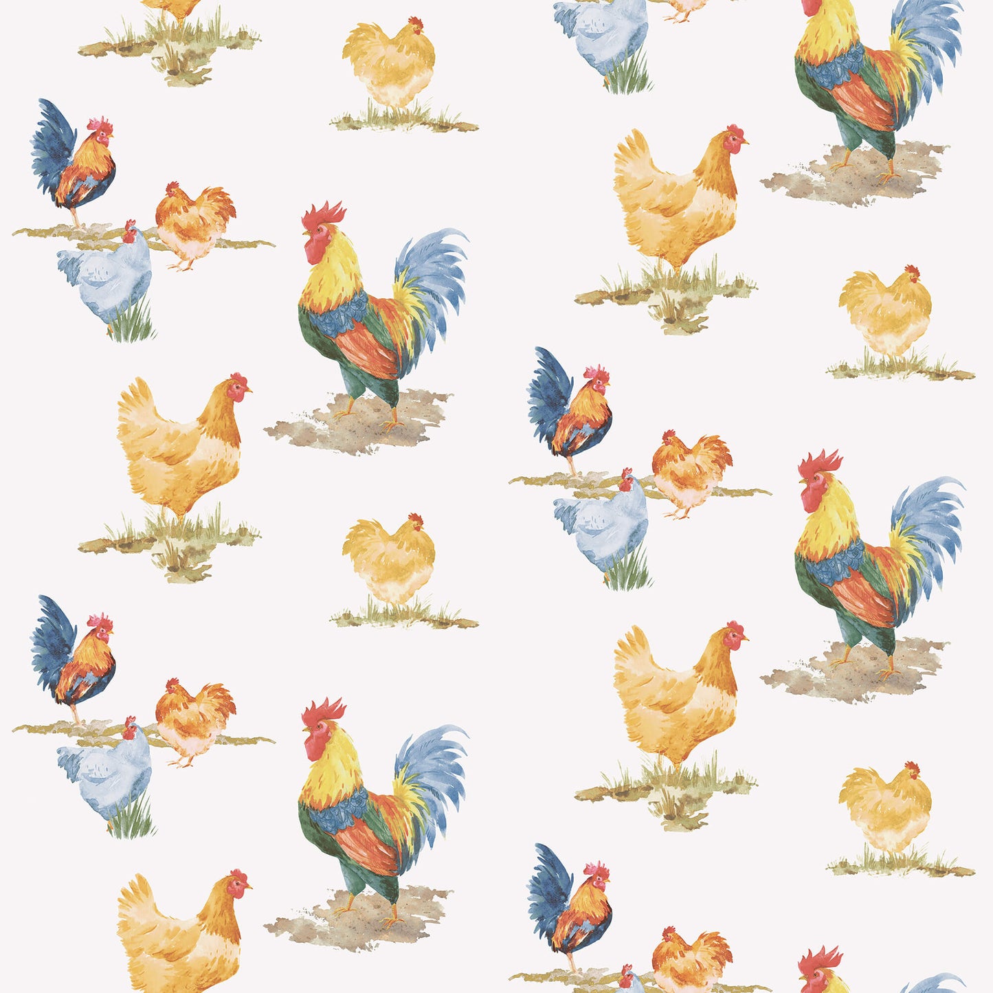 sample free range blue red wallpaper from the just kitchens collection by galerie wallcoverings 1