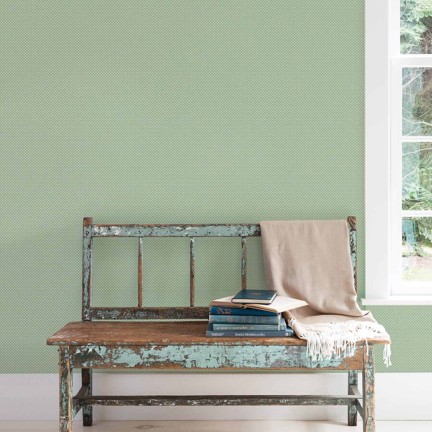 Shell Top Emerald Wallpaper from the Small Prints Collection by Galerie Wallcoverings