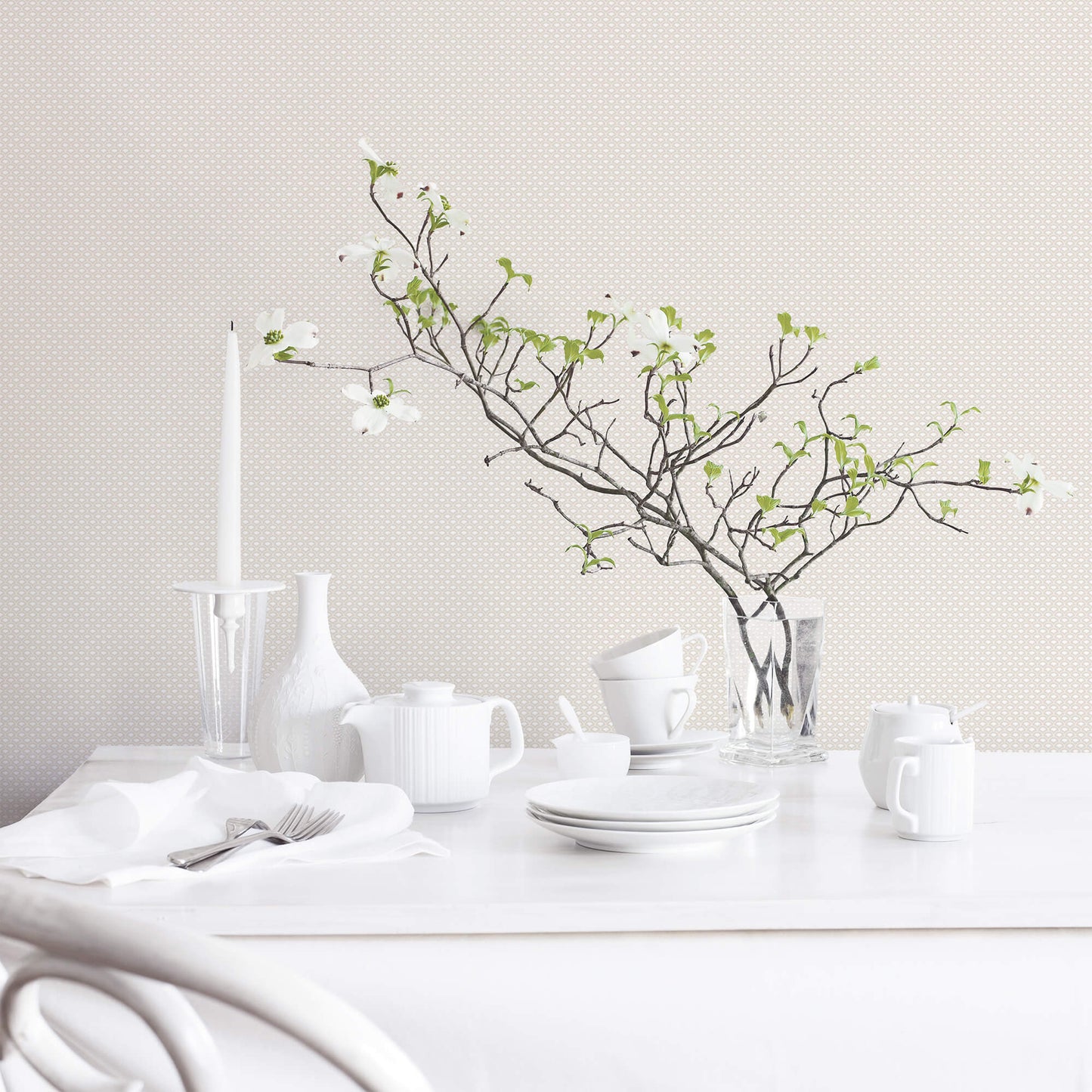 Shell Top Taupe Wallpaper from the Small Prints Collection by Galerie Wallcoverings