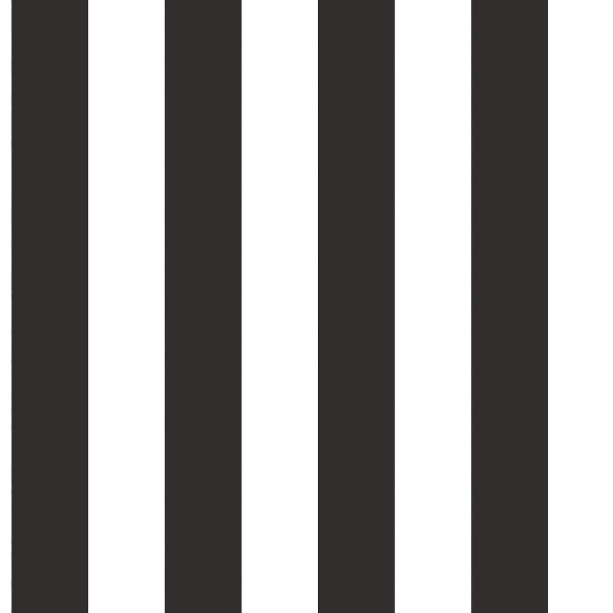 Awning Stripe Black Wallpaper from the Just Kitchens Collection by Galerie Wallcoverings