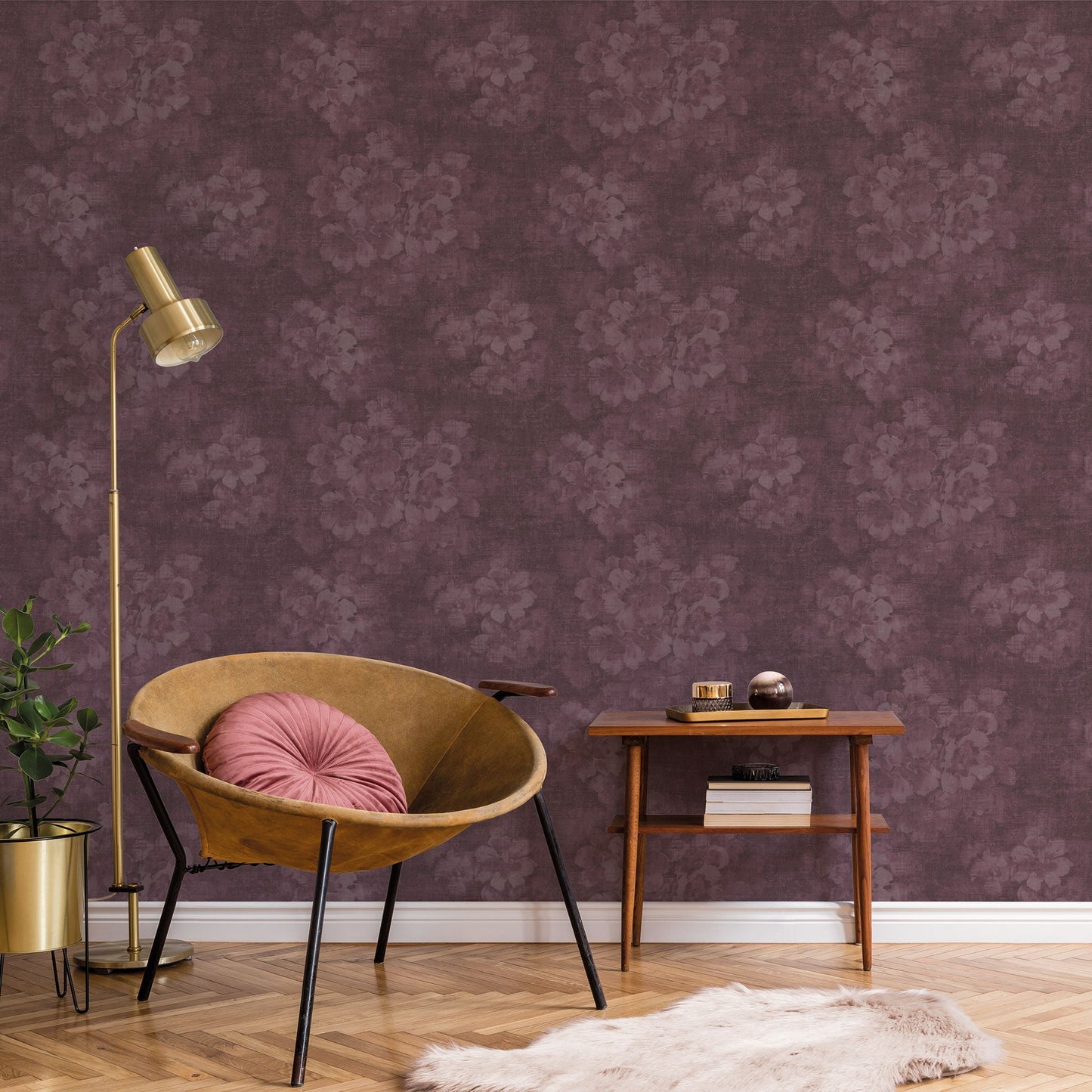 Mystic Floral Magenta Wallpaper from the Atmosphere Collection by Galerie Wallcoverings