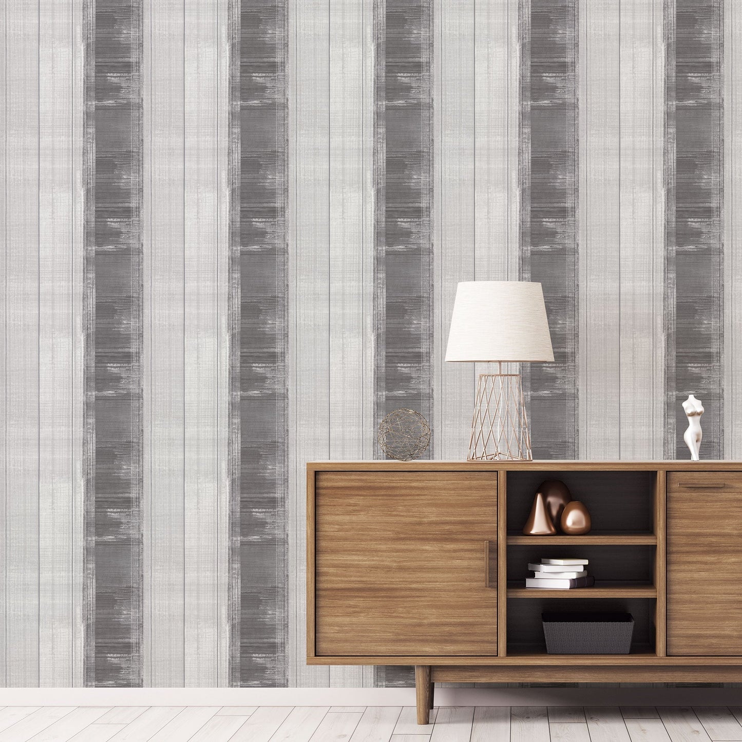 Sublime Stripe Dark Grey Wallpaper from the Atmosphere Collection by Galerie Wallcoverings