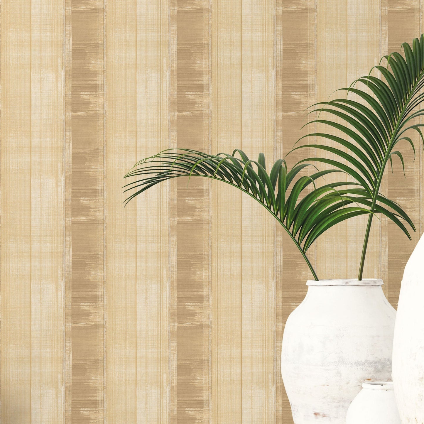 Sublime Stripe Ochre Wallpaper from the Atmosphere Collection by Galerie Wallcoverings