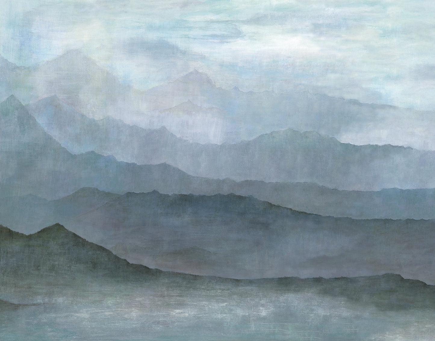 Misty Mountain Blue Wall Mural from the Atmosphere Collection by Galerie Wallcoverings