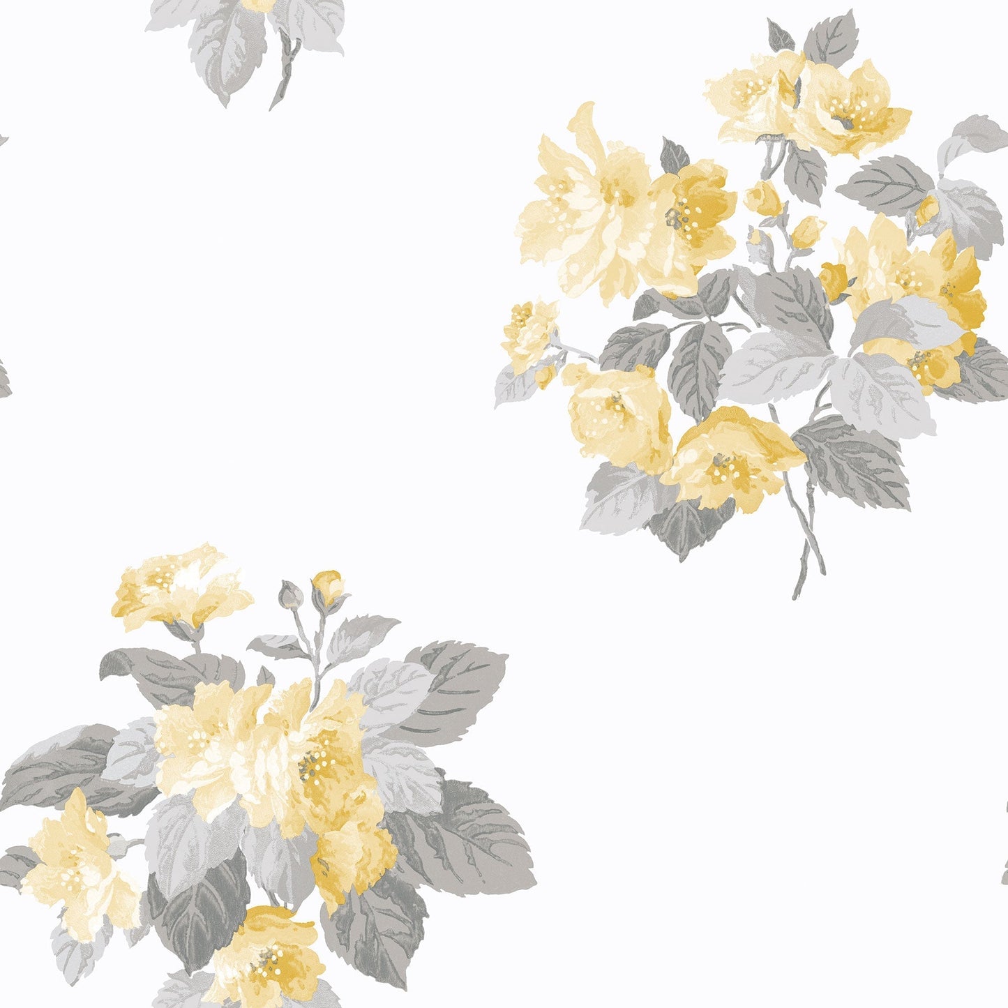 sample classic bouquet yellow wallpaper from the secret garden collection by galerie wallcoverings 1