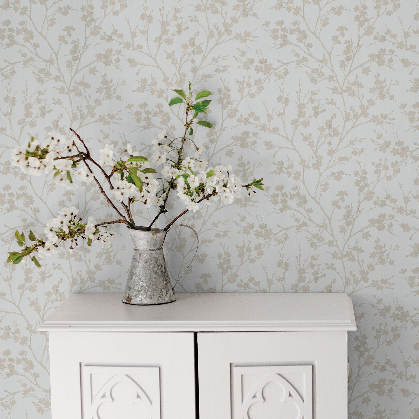 Wispy Branches Beige Wallpaper from the Secret Garden Collection by Galerie Wallcoverings