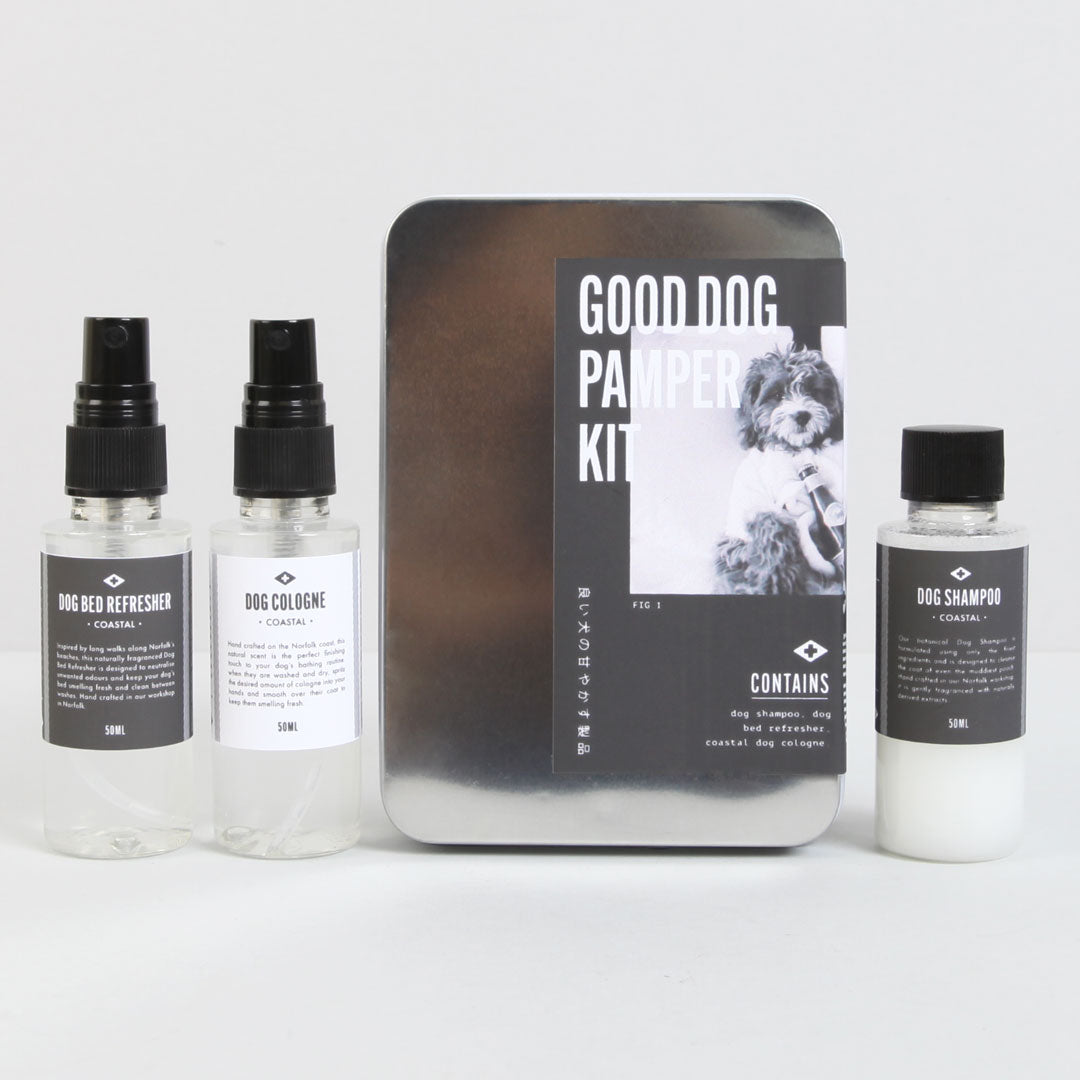 good dog pamper kit tin coastal design by mens society 2