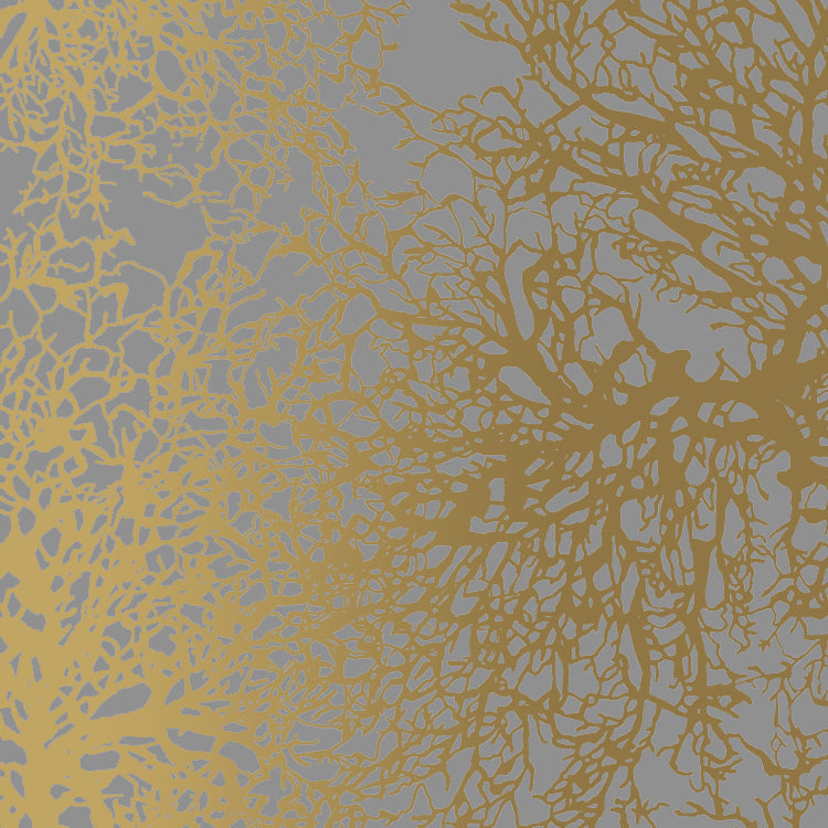 Sample Gorgonian Vinyl Wallpaper In Gold Leaf Design By Jill Malek 1
