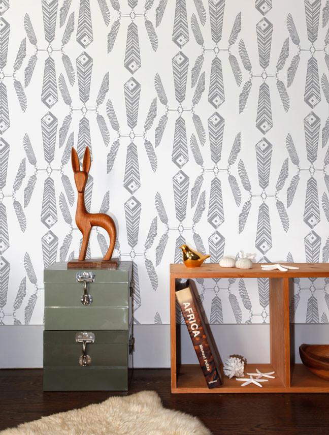 Sample Indian Summer Wallpaper in Glimmer design by Aimee Wilder
