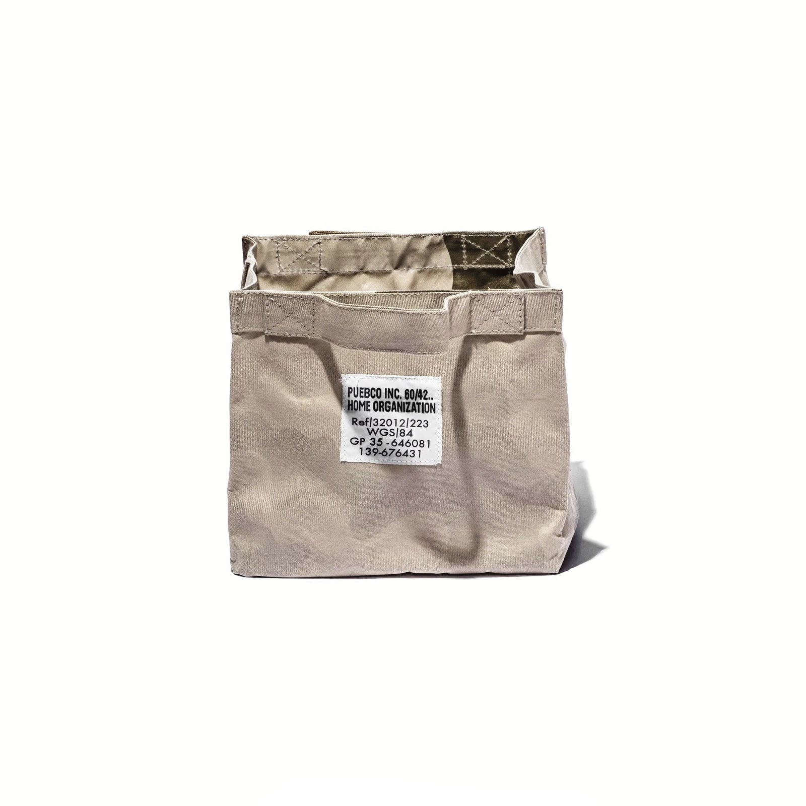 Laminated Fabric Organizer Square Small in Sand