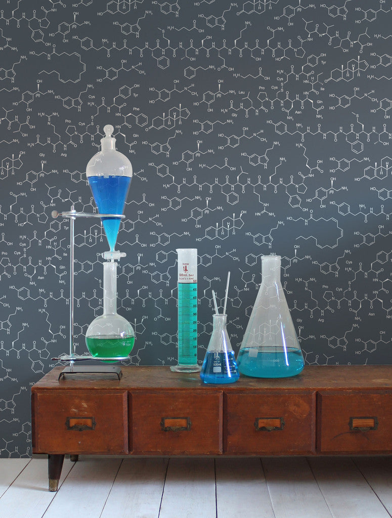 Sample Love Molecules Wallpaper in Chalk design by Aimee Wilder