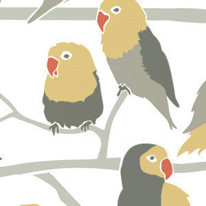 Lovebirds Wallpaper in Paradise design by Aimee Wilder