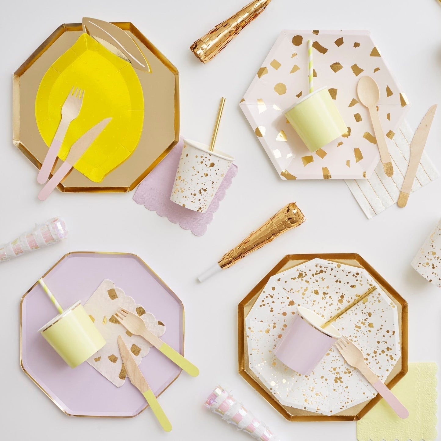 pale yellow partyware by meri meri mm 181441 8
