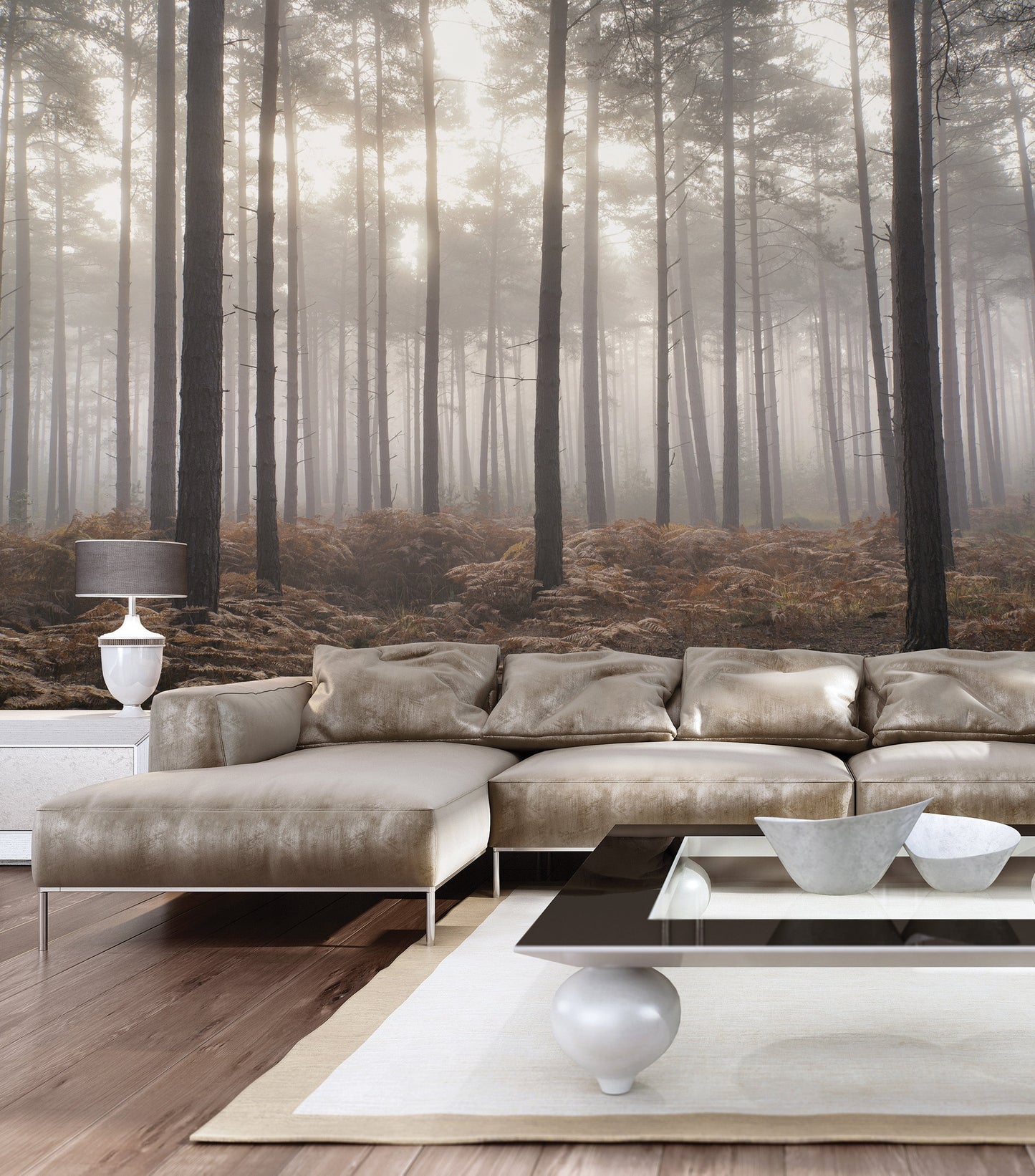 Forest In The Mist Wall Mural from the Atmosphere Collection by Galerie Wallcoverings
