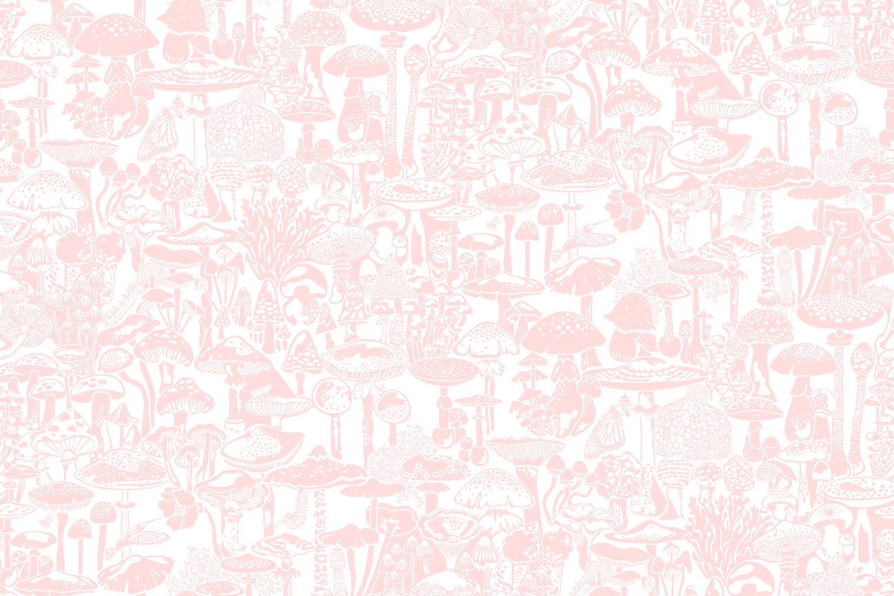 Mushroom City Wallpaper in Daisy design by Aimee Wilder
