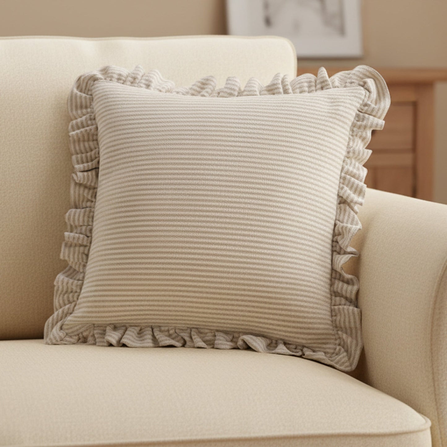 Betty Beige Stripe Cushion Moes Home Collection Mhc Oa 1110 37 3