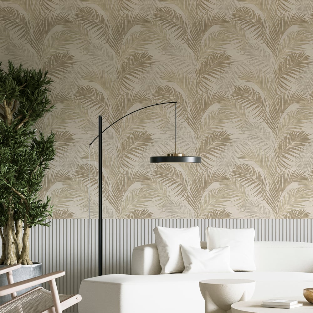 Synergy Felce Tonale Wallpaper in Bronze Brown