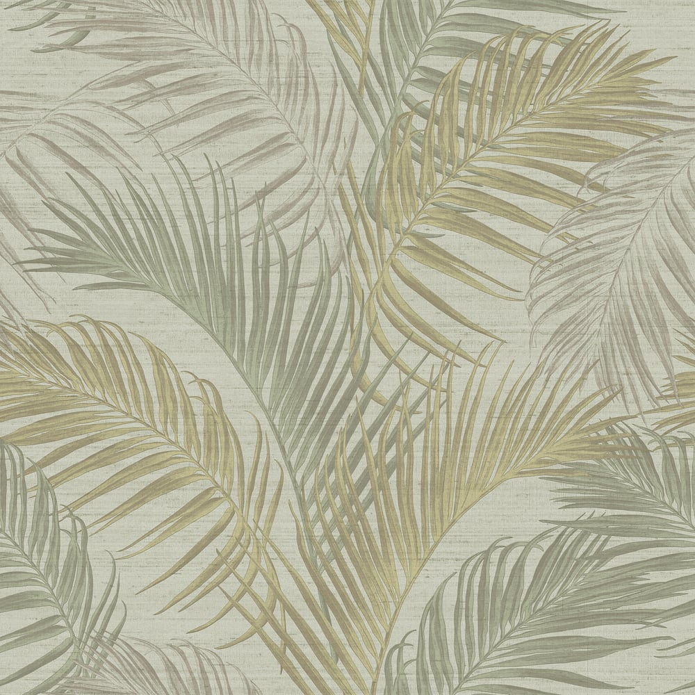 Sample Synergy Felce Tonale Wallpaper in Green