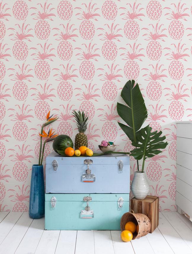 Pina Sola Wallpaper in Rosa design by Aimee Wilder