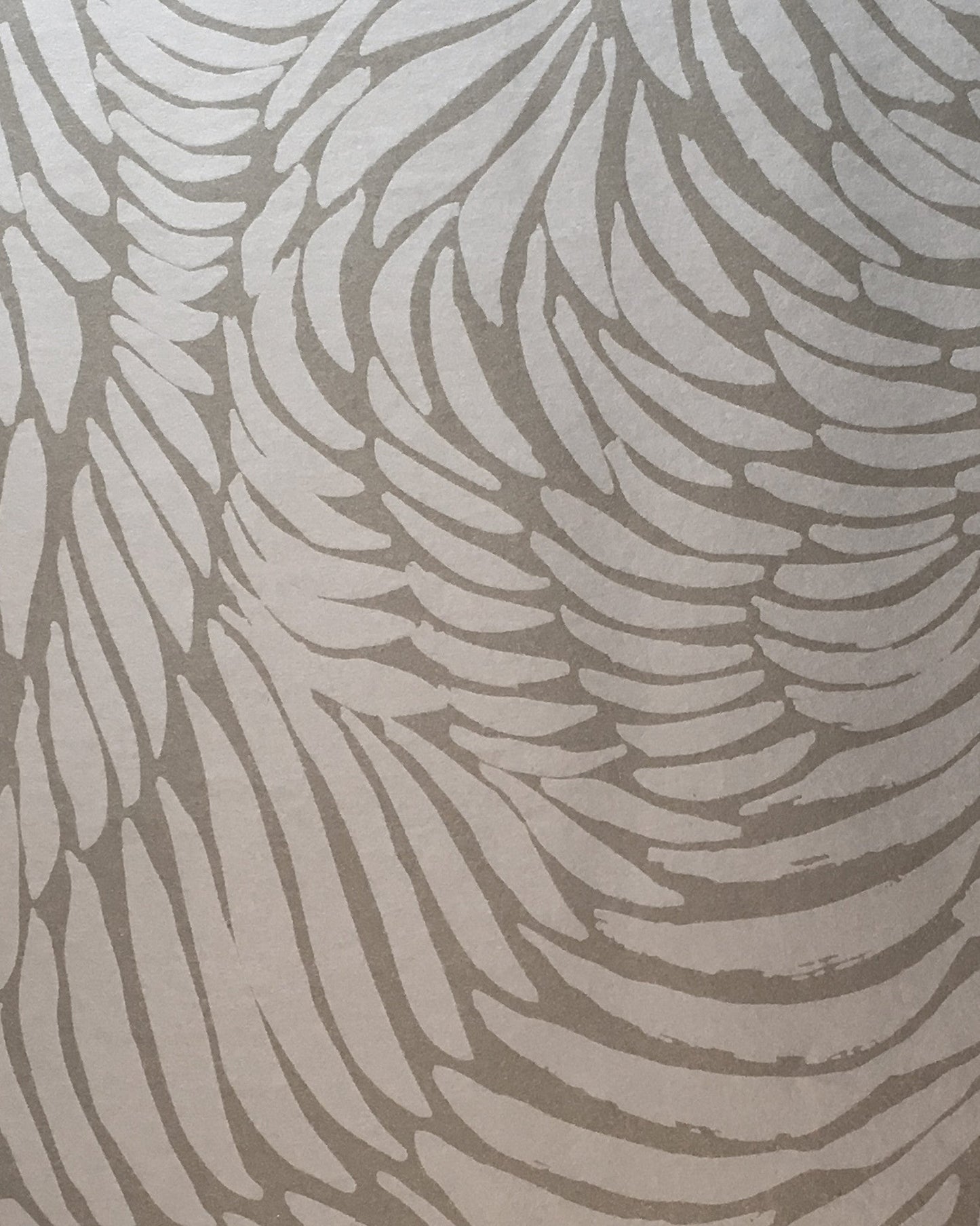 sample plume wallpaper in pewter design by jill malek 1