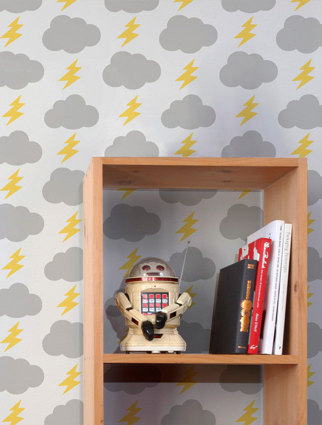 Sample Rainbolts Wallpaper in Daylight design by Aimee Wilder