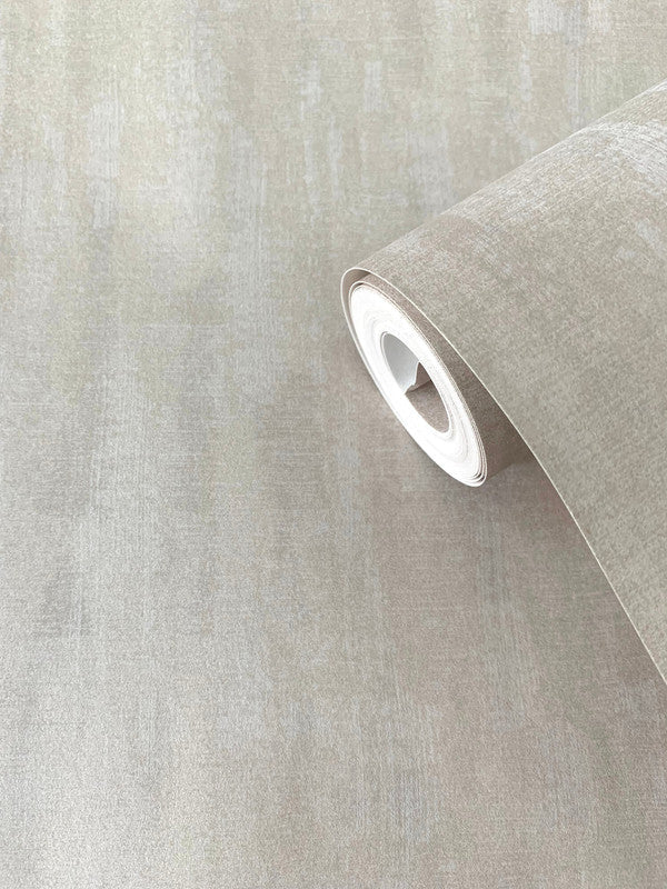 Tonal Plain Industrial Wallpaper in Cream