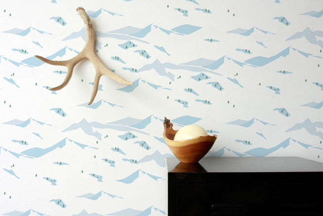 Sample Snowscene Wallpaper in Avalanche design by Aimee Wilder