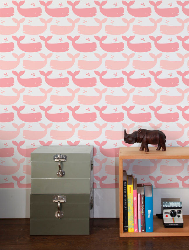 Sample Whales Wallpaper in Bloom design by Aimee Wilder