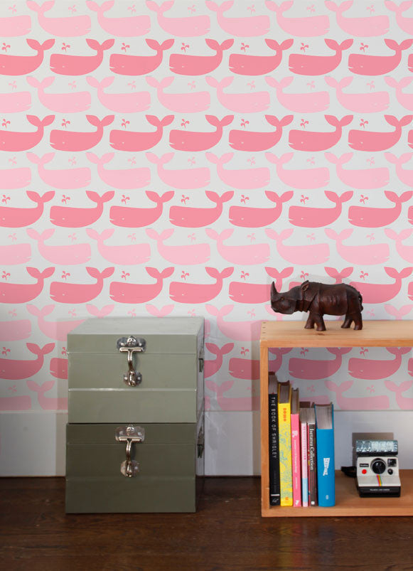 Sample Whales Wallpaper in Candy design by Aimee Wilder