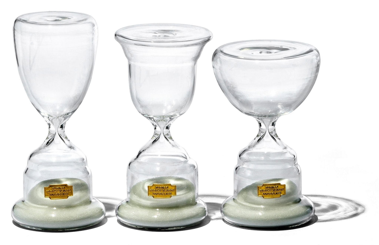 trophy shaped sandglass white no 2 design by puebco 2