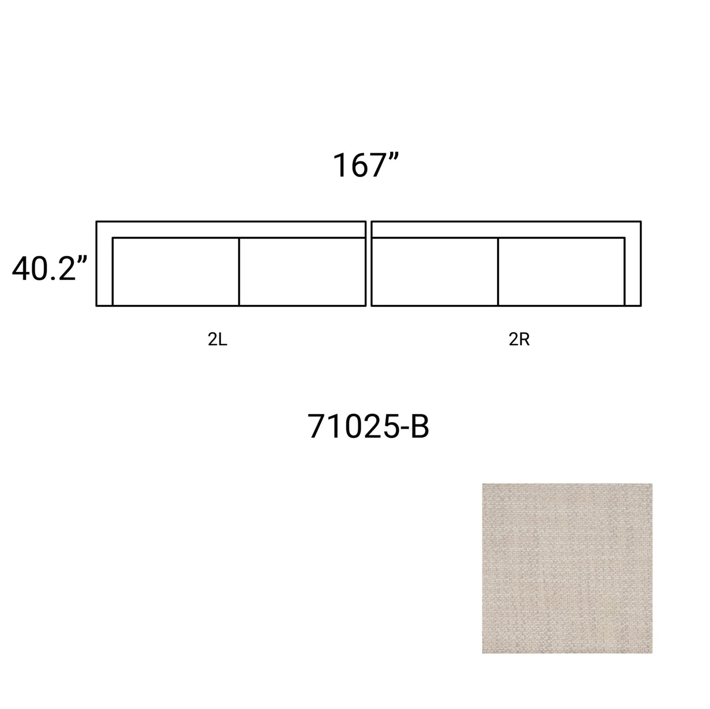 Warner Oatmeal 2 Piece Long Sofa Mercana Mer 71025 B 6