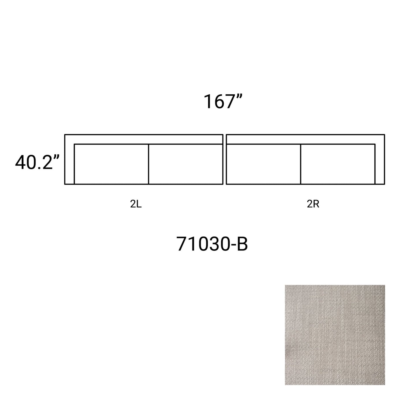 Warner Gray 2 Piece Long Sofa Mercana Mer 71030 B 6