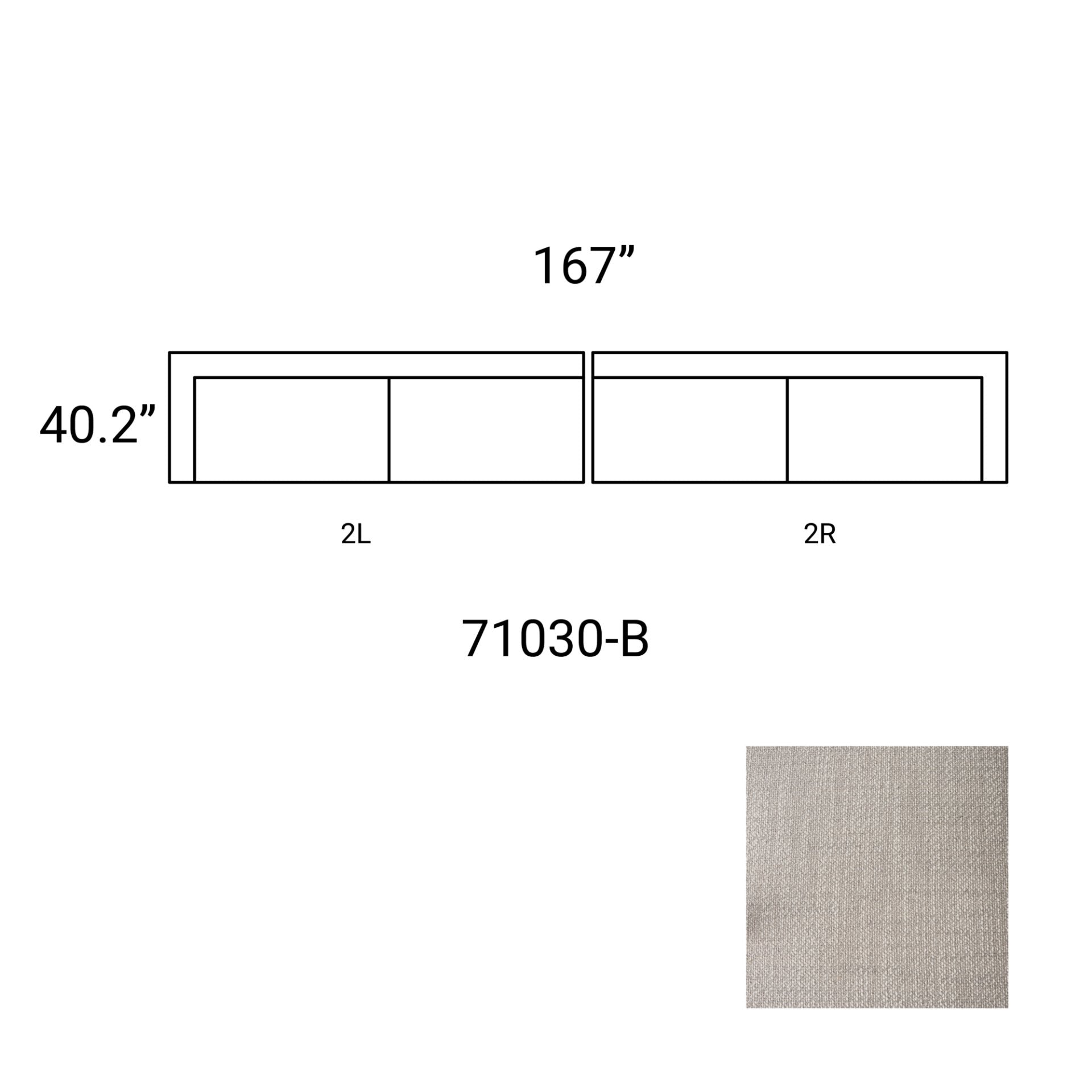 Warner Gray 2 Piece Long Sofa Mercana Mer 71030 B 6