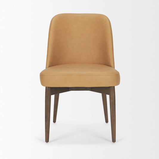 Abbie Curve Leather Dining Chair Mercana Mer 71248 2