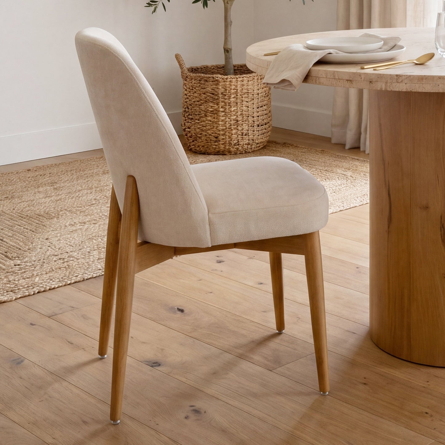 Abbie Curve Fabric Dining Chair Mercana Mer 71247 19