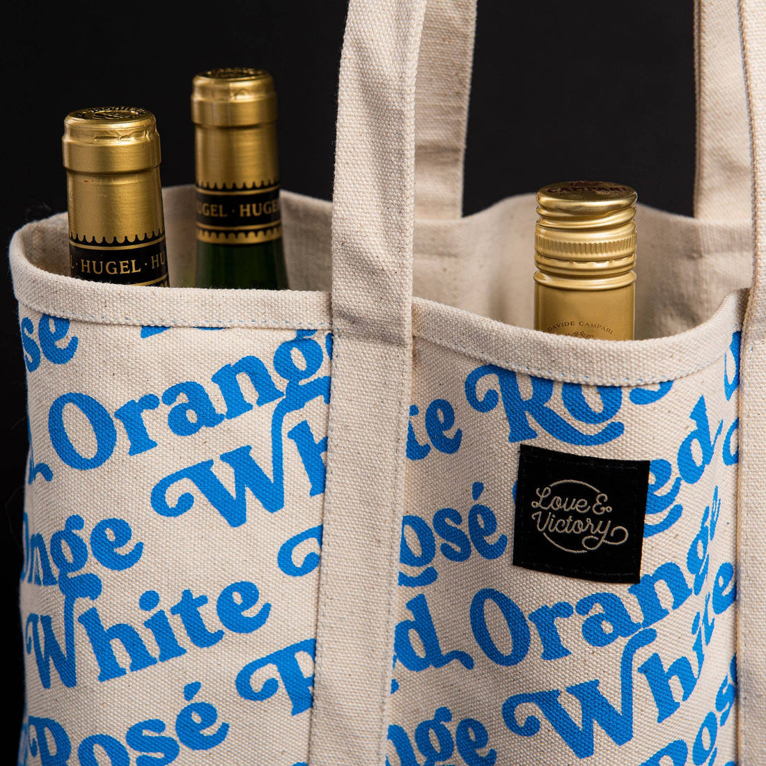 Tote The Good Stuff Wine Bottle Tote Love And Victory Lav Winetote 2