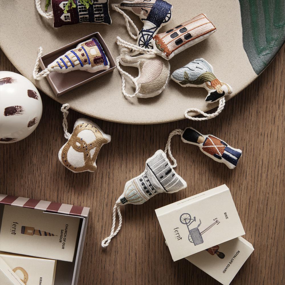 Copenhagen Embroidered Ornaments - Kringle by Ferm Living by Ferm Living