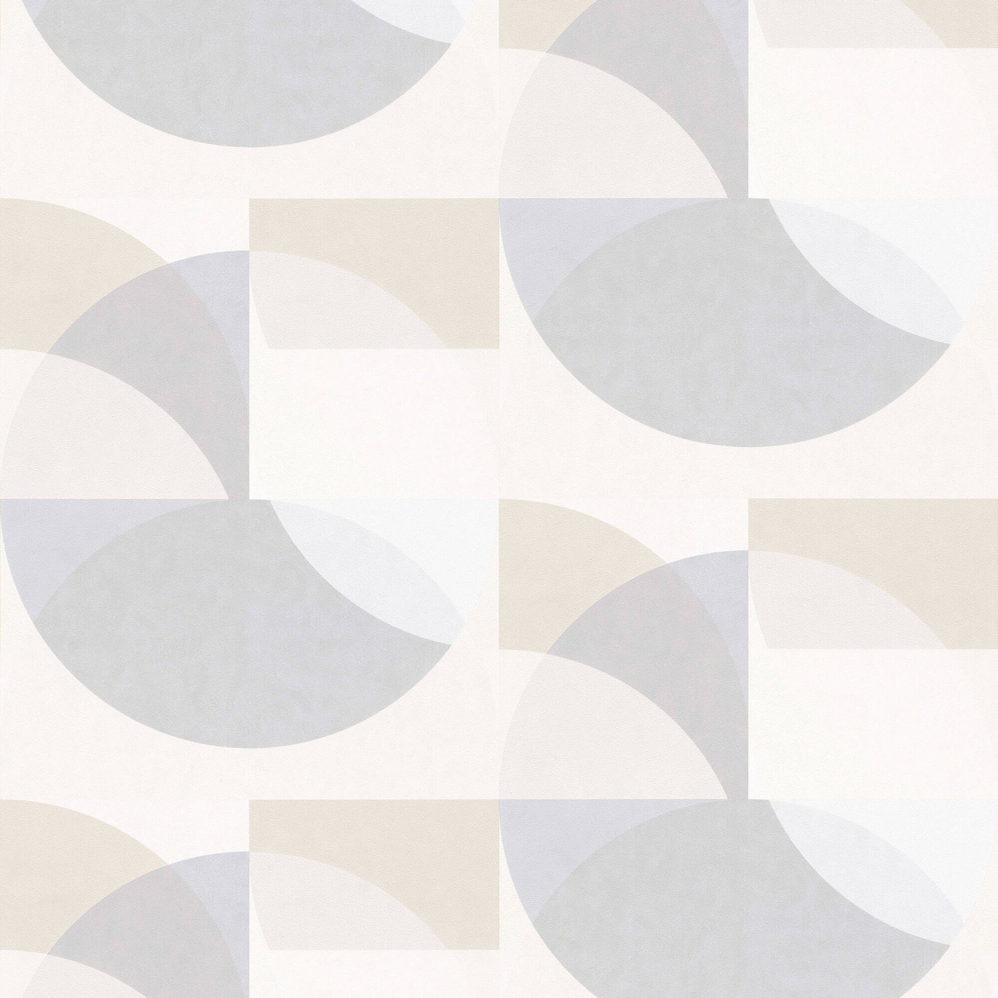 sample geometric circle graphic wallpaper in light grey beige from the elle decoration collection by galerie wallcoverings 1
