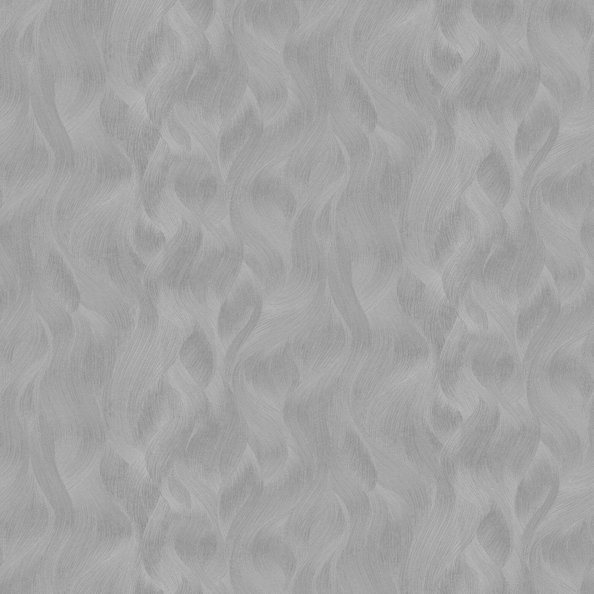 sample wave pattern wallpaper in silver from the elle decoration collection by galerie wallcoverings 1