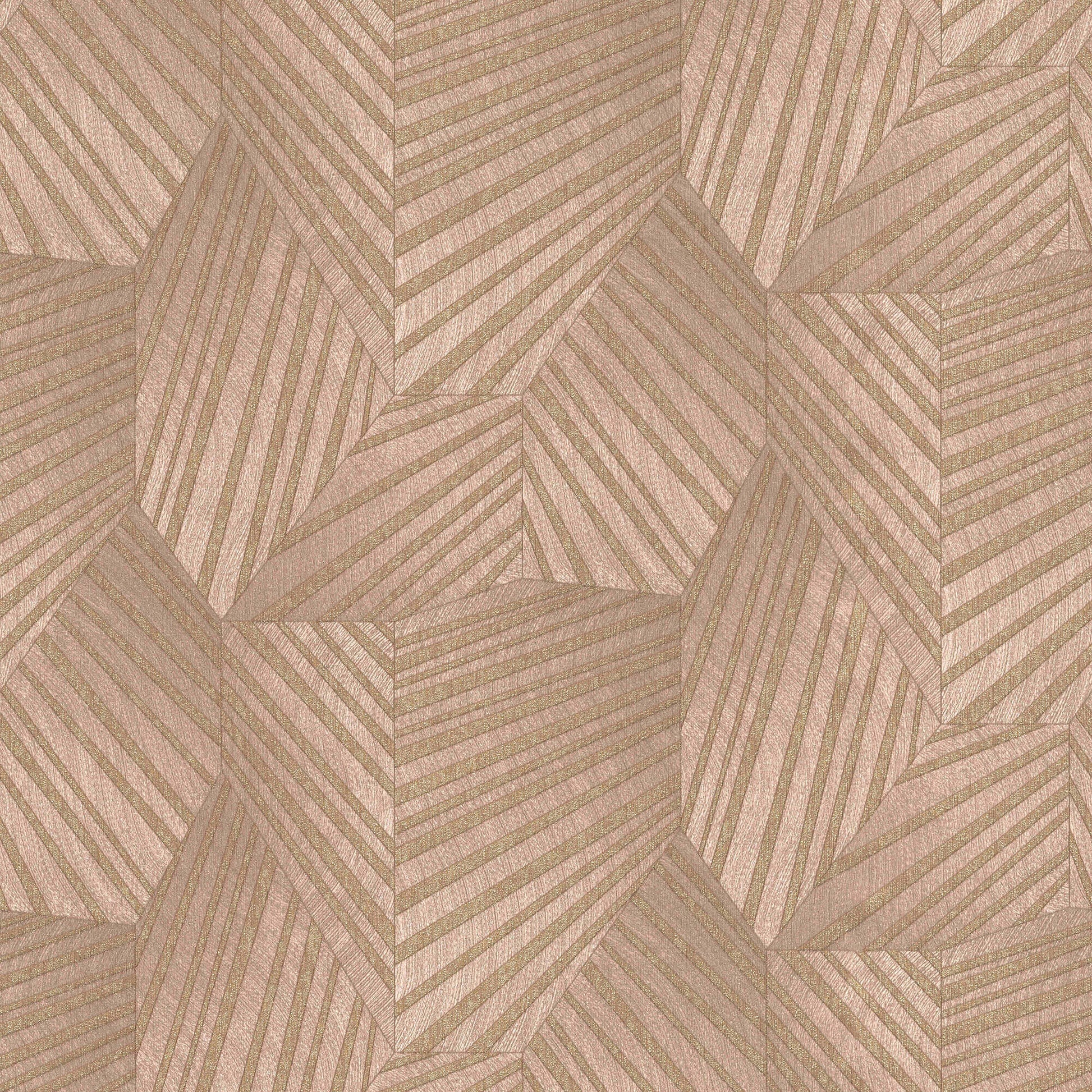 sample geometric d triangle wallpaper in blush gold from the elle decoration collection by galerie wallcoverings 1