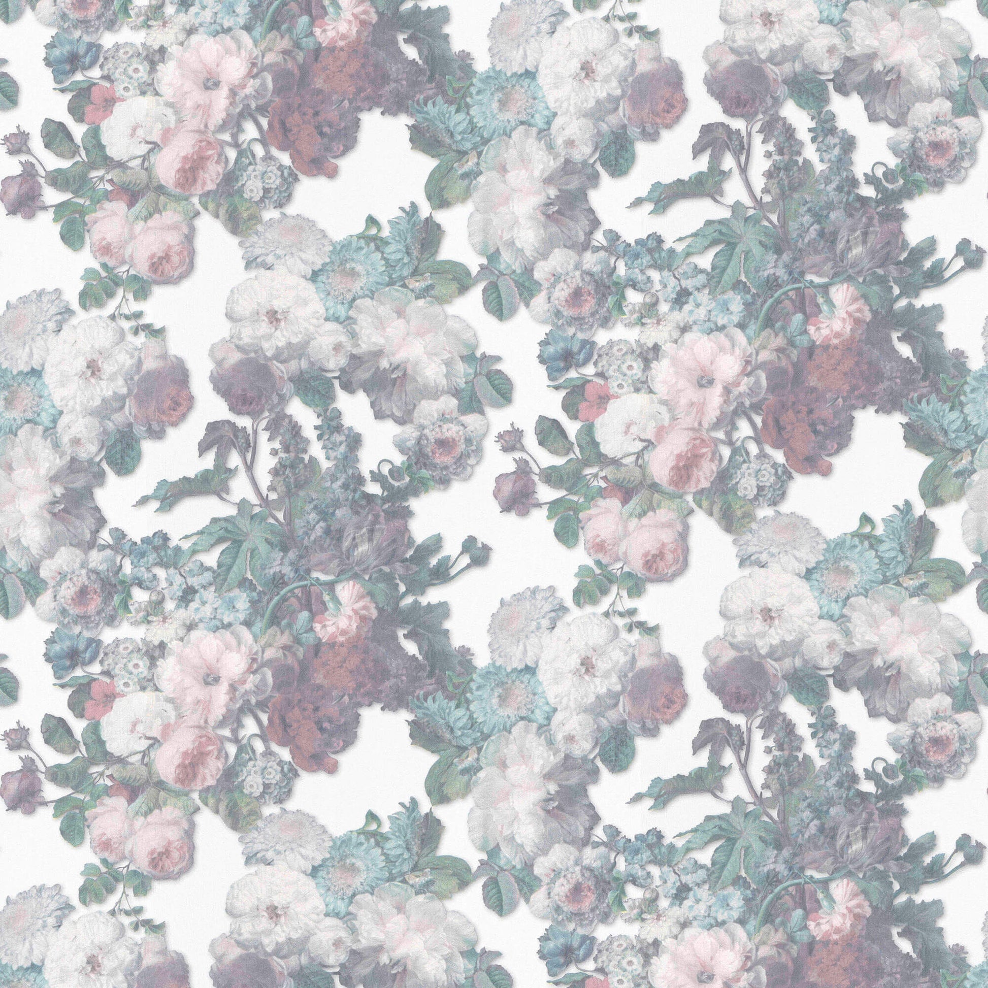 sample floral baroque wallpaper in pink green from the elle decoration collection by galerie wallcoverings 1