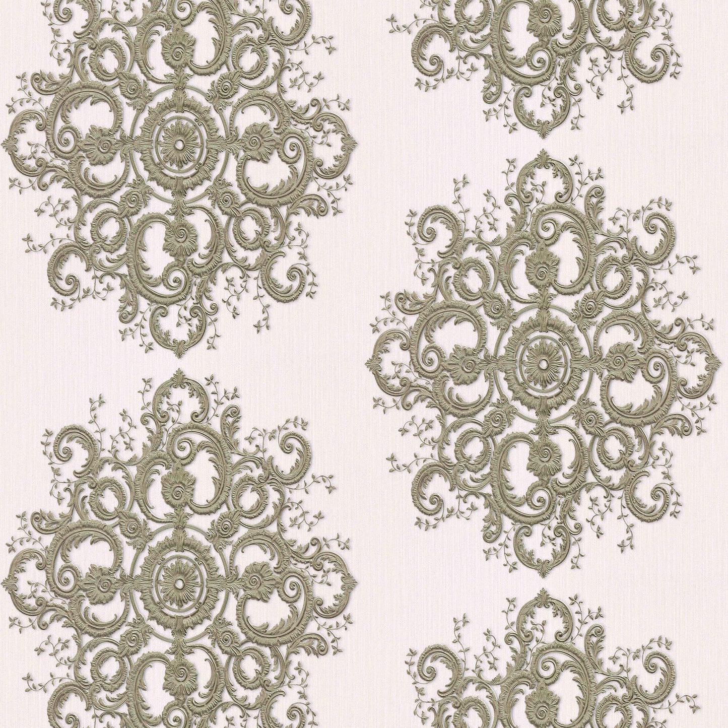 sample baroque damask wallpaper in gold cream from the elle decoration collection by galerie wallcoverings 1