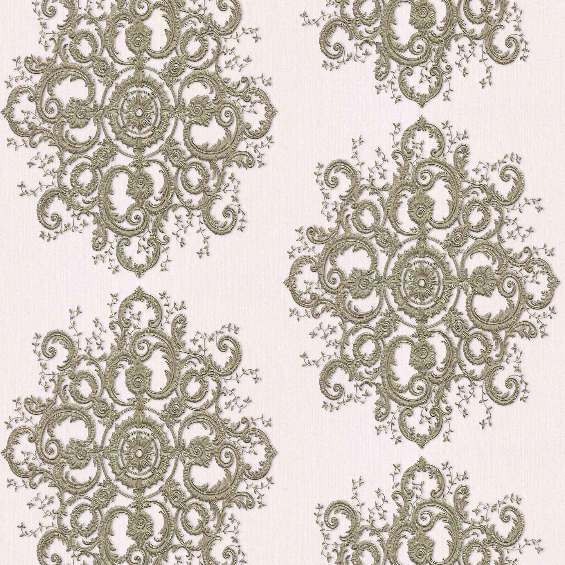 sample baroque damask wallpaper in gold cream from the elle decoration collection by galerie wallcoverings 1