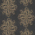 sample baroque damask wallpaper in dark grey gold from the elle decoration collection by galerie wallcoverings 1