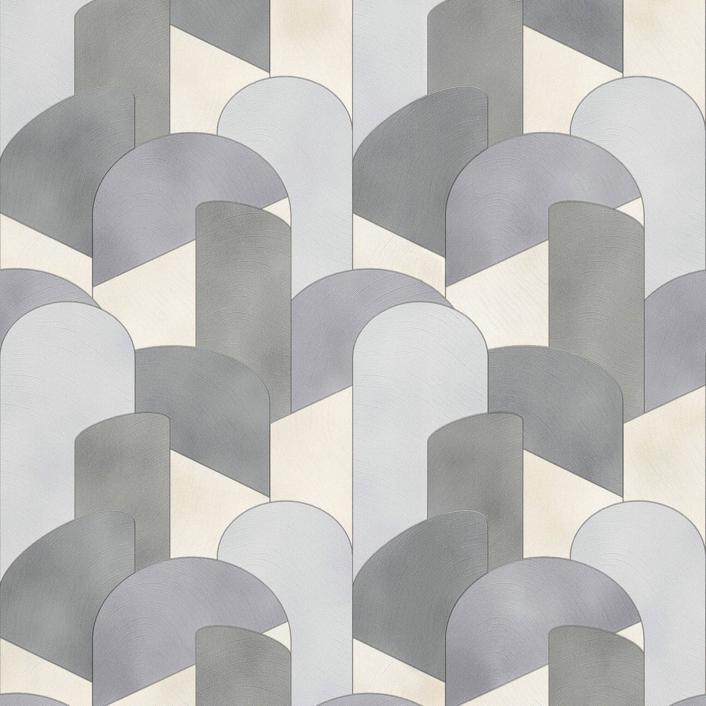 sample 3d geometric graphic wallpaper in grey silver beige from the elle decoration collection by galerie wallcoverings 1